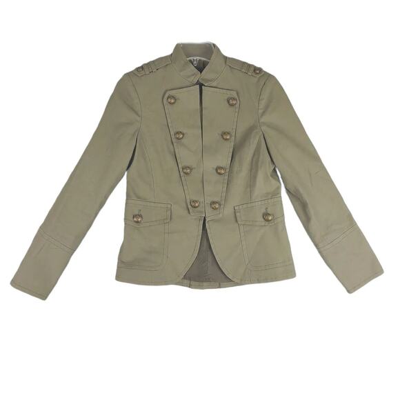 ATTENTION Military Style Army Olive Green Pea Coat Jacket, Women's 4 - Picture 1 of 9